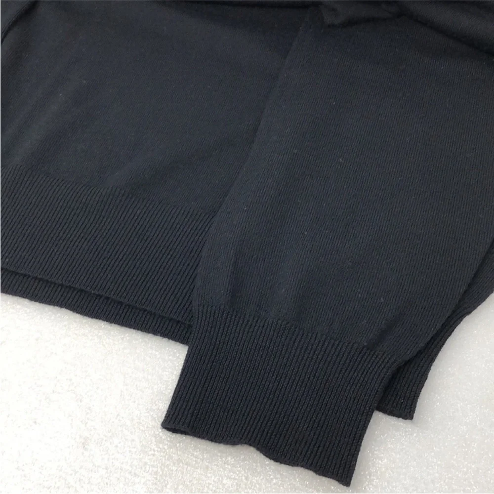 Jermey Argyle NYC Merino Wool Sweater Black V-Neck Long Sleeve Men’s Size XXL
